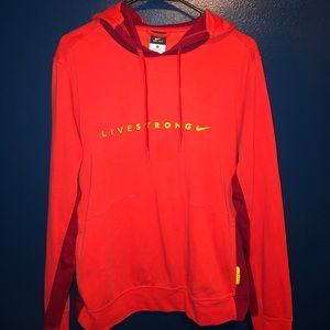 Red Nike hoodie